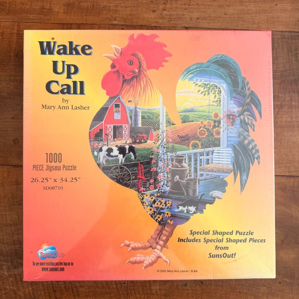 1000-Piece Shaped Jigsaw Puzzle "Wake Up Call" by Mary Ann Lasher SEALED NEW